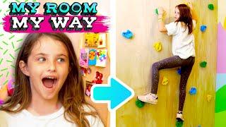 Adventurer Gets Her Own Indoor Rock Climbing Wall! | Kids Room Makeover | MY ROOM MY WAY