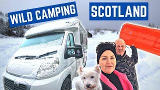 WILD CAMPING the MOUNTAINS of SCOTLAND - WINTER VANLIFE