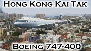 FSX | Cathay Pacific 747 Landing at Kai Tak Airport (VHHX) (Multiple Views)