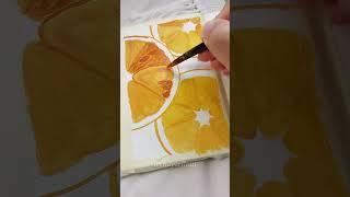 Painting Oranges with Gouache  #paintwithme #painting #artvideo #watercolor #shorts #youtubeshorts