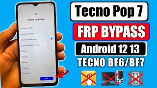 Tecno Pop 7 FRP Bypass Android 12 | Tecno BF6 Google Account Unlock | Tecno BF6 FRP Without Pc 2024