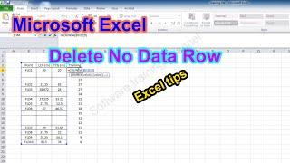 How to Delete the Rows with no Data - Microsoft Excel tutorial