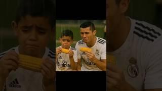 #shorts  Poor ronaldo and his son moked by messi for not having cool food