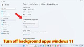 How to turn off background apps windows 11