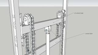 installation for guide rail lift, guide rail structures are ready