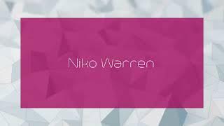Niko Warren - appearance