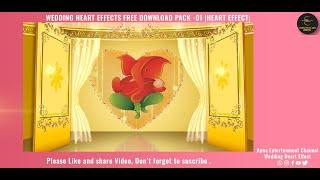 Neon Red Heart Tunnel HD Effects - 01 |Shaadi Photo Frame GS Video Background |Heart  Effect Pack |