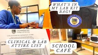 DAY IN THE LIFE OF A NURSING STUDENT VLOG || WHAT'S IN MY LAB KIT BAG || CHAMBERLAIN UNIVERSITY