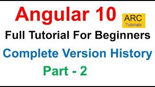 Angular 10 Tutorial #2 - Version & Release History | Angular 10 Tutorial For Beginners