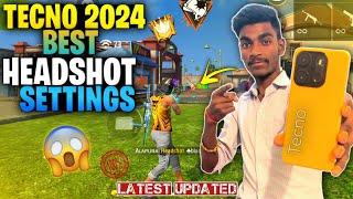 TECNO SPARK GO FREE FIRE HEADSHOT SETTINGS 2024 | TECNO SPARK GO SENSITIVITY SETTINGS | DPI SETTING