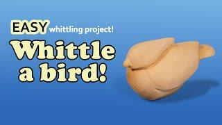 How to Whittle a Simple Bird - Step By Step Beginner Wood Carving Project