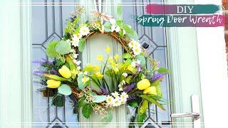 DIY Spring Door Wreath | How to make Your own Spring Wreath with Faux Flowers