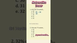 SOAL MATEMATIKA DASAR TIU NUMERIK SKD CPNS SOAL PSIKOTES MENGHITUNG PERSENTASE