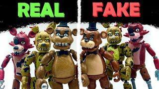 REAL VS BOOTLEG FUNKO FNAF ACTION FIGURES! - Five Nights at Freddy's