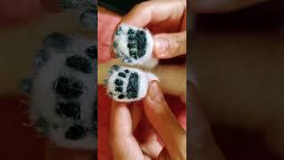 Needle Felting a Polar Bear!  #crafting #needlefelted #needlefelting #polarbear #diy