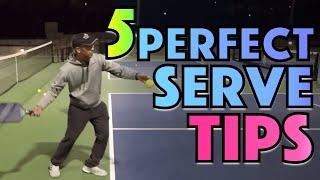 5 Tips for PERFECT Pickleball Serve Technique