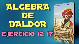 Algebra de Baldor Desde Cero - Ejercicio 12 - 17