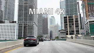 Miami 4K - Skyscraper City - Driving Downtown - Summer 2024