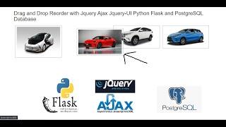 Drag and Drop Reorder with Jquery Ajax Jquery-UI Python Flask and PostgreSQL Database