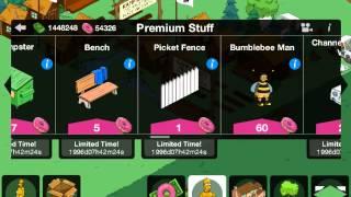 Simpsons Tapped Out Donuts and Duplicates, All building unlock
