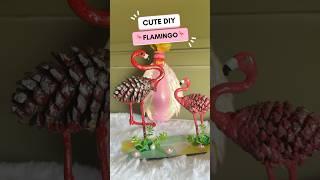 Pine cone craft DIY #shorts #diy #pinecone #diywalldecor #gardendecor #terracegarden flamingo idea