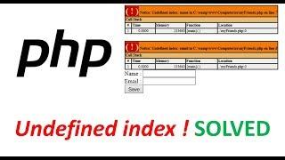 How to solve PHP Undefined Index Error? Fix it in 3 minutes only