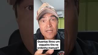 Quantos litros um vaqueiro tira na ordenha manual ?