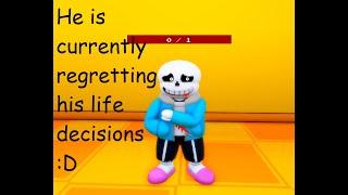 Why...? Sans Showcase in Undertale Endless Route Roblox