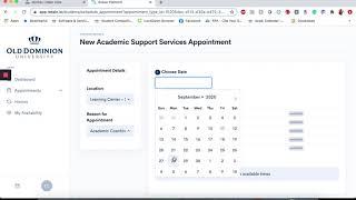 Scheduling an Academic Coaching Appointment