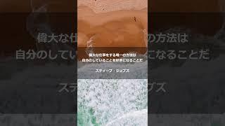 名言・格言【偉大な仕事をする唯一の方法は、自分のしていることを好きになることだ。 スティーブ・ジョブズ】#shorts