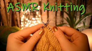 ASMR Knitting | Silent Knitting, Sparkly Gold Fairy Light, and No Talking!