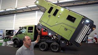 German firefighter builds technically best offroad motorhome in the world 6x6 Oberaigner Quad Garage