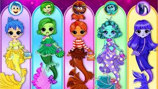 Inside Out 2 become Mermaid?? New Emotion | MLP Twilight Sparkle & Friends | DIYs Paper Doll & Craft