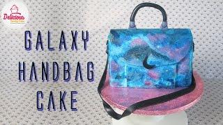 Galaxy Handbag Cake  - Delicious Sparkly Cakes