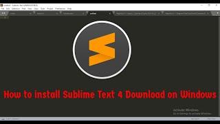 How to install Sublime Text 4 Download on Windows