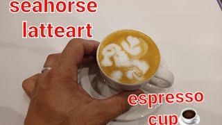 SEAHORSE LATTE // ESPRESSO CUP// NO COPYRIGHT// BY ROBZKY MASTER