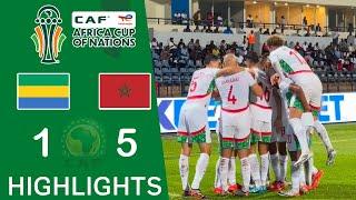 Gabon vs Maroc 1-5 RÉSUMÉ | Qualifications Coupe d'Afrique des Nations CAF