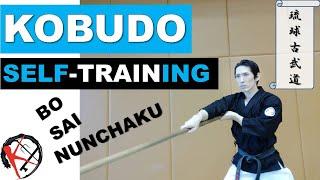 【NUNCHAKU】 KOBUDO SELF TRAINING 【BO&SAI】(Ryukyu, Okinawa Kobudo)