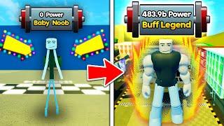 I Went from Skinny NOOB to Buff PRO in Strongman Simulator! (Roblox)