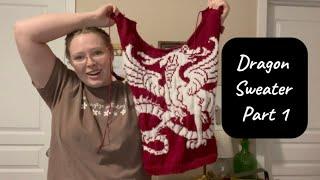 Knitting a Dragon Sweater! - Colorwork Knitting Part 1