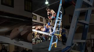 Frog Splash onto a Ladder! #shorts
