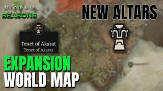 EXPANSION WORLD MAP REVEAL - ALL Altar of Lilith Locations & Leveling Info Diablo 4