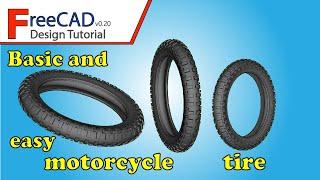 FreeCAD Design Tutorial: basic and easy motorcycle tire