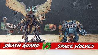 Space Wolves (Space Marines) v Death Guard- 10th edition Warhammer 40k Battle Report