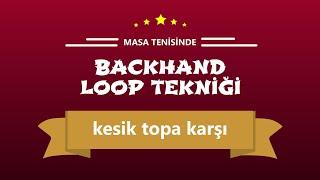 masa tenisinde kesik topa karşı BH Loop tekniği uygulaması