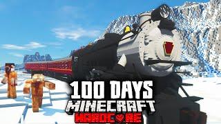 We Survived 100 Days on a Arctic Train in a Zombie Apocalypse Hardcore Minecraft