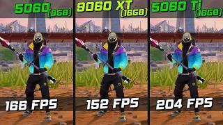 RX 9060 XT 16GB vs RTX 5060 Ti 16GB vs RTX 5060  Gameplay Benchmarks