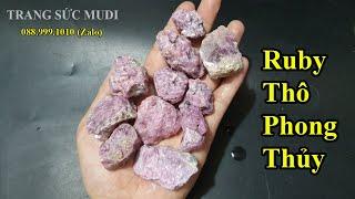 MUDI - Bán đá Ruby thô tự nhiên làm phong thủy