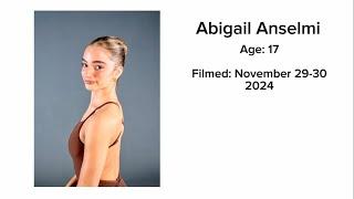 Abigail Anselmi Audition Video 2025