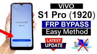 Vivo S1 Pro (1920) Google Account/ FRP Bypass - ANDROID 12 (Without Pc)- New Method